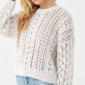 Forever 21 White Knit Sweater